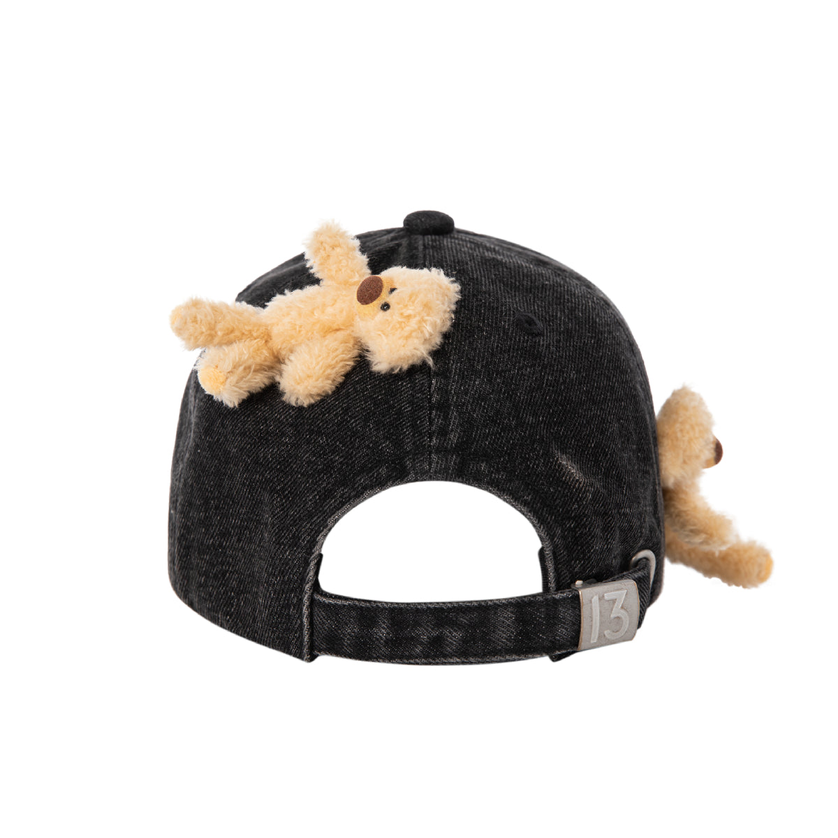 13DE MARZO Multi Bear Denim Cap Black
