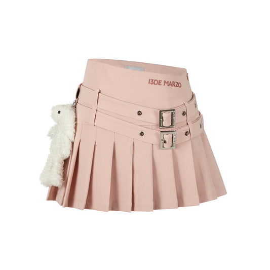 13DE MARZO Doozoo Belt Skirt Pink