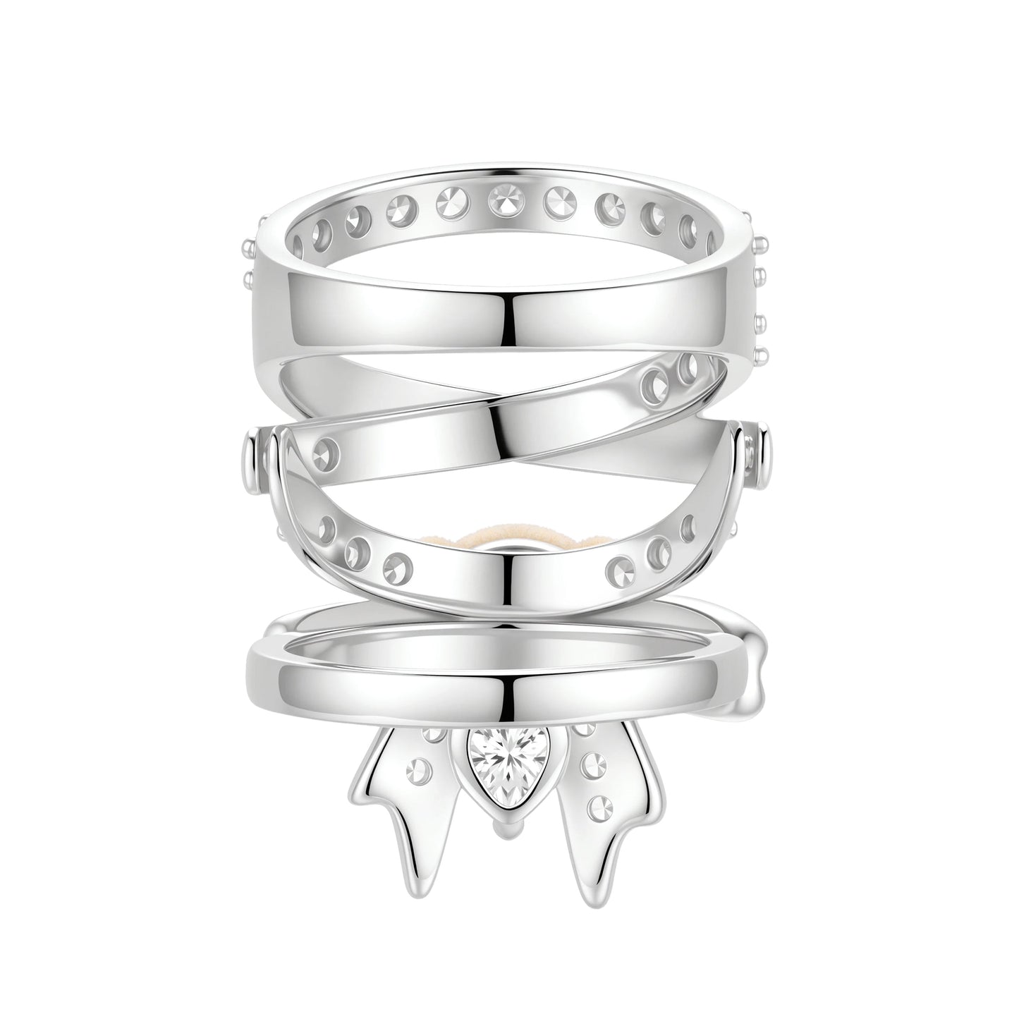 13DE MARZO Starlight Bear Movable Ring