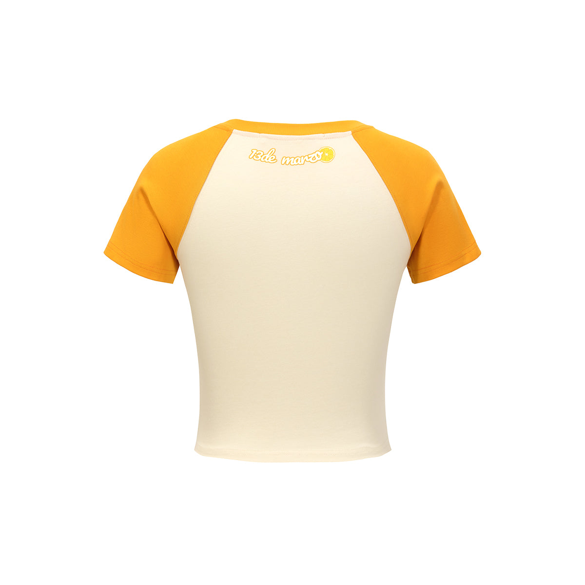 13DE MARZO Fruit Raglan Cropped-Top Orange