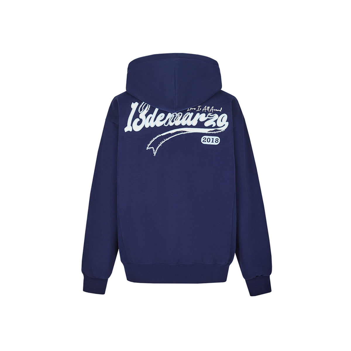 13DE MARZO Doozoo Bear Adjustable String Hoodie Navy Blue