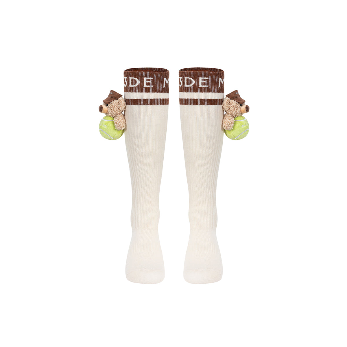 13DE MARZO Tennis Sports Socks Apricot