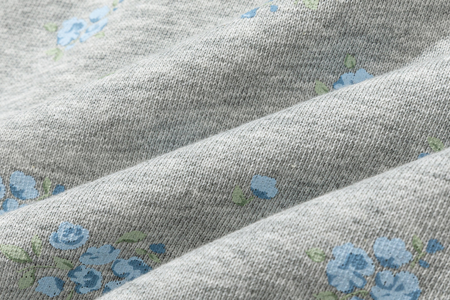 13DE MARZO Floral Print Sweatpants Shorts Grey