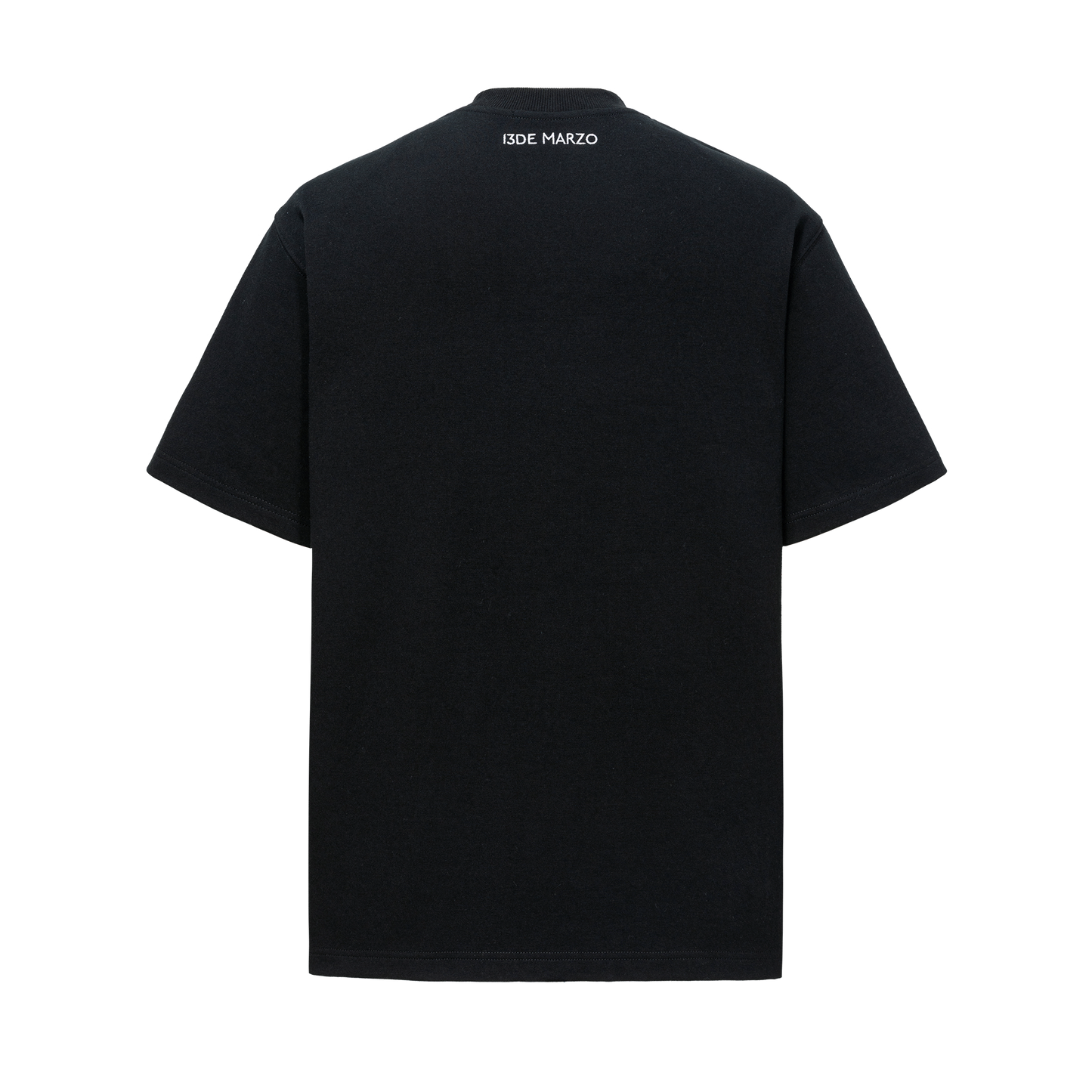 13DE MARZO Angel Devil Hollow Out T-Shirt Black