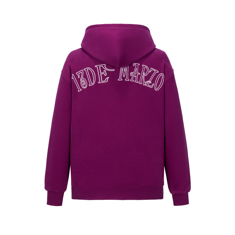 13DE MARZO Doozoo Pocket Bear Hoodie Purple
