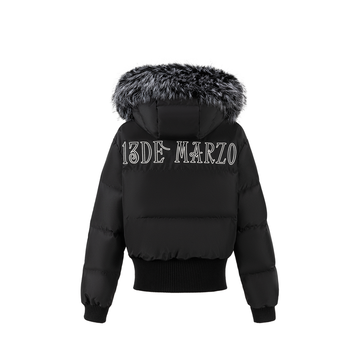 13DE MARZO Doozoo Short Down Jacket Black