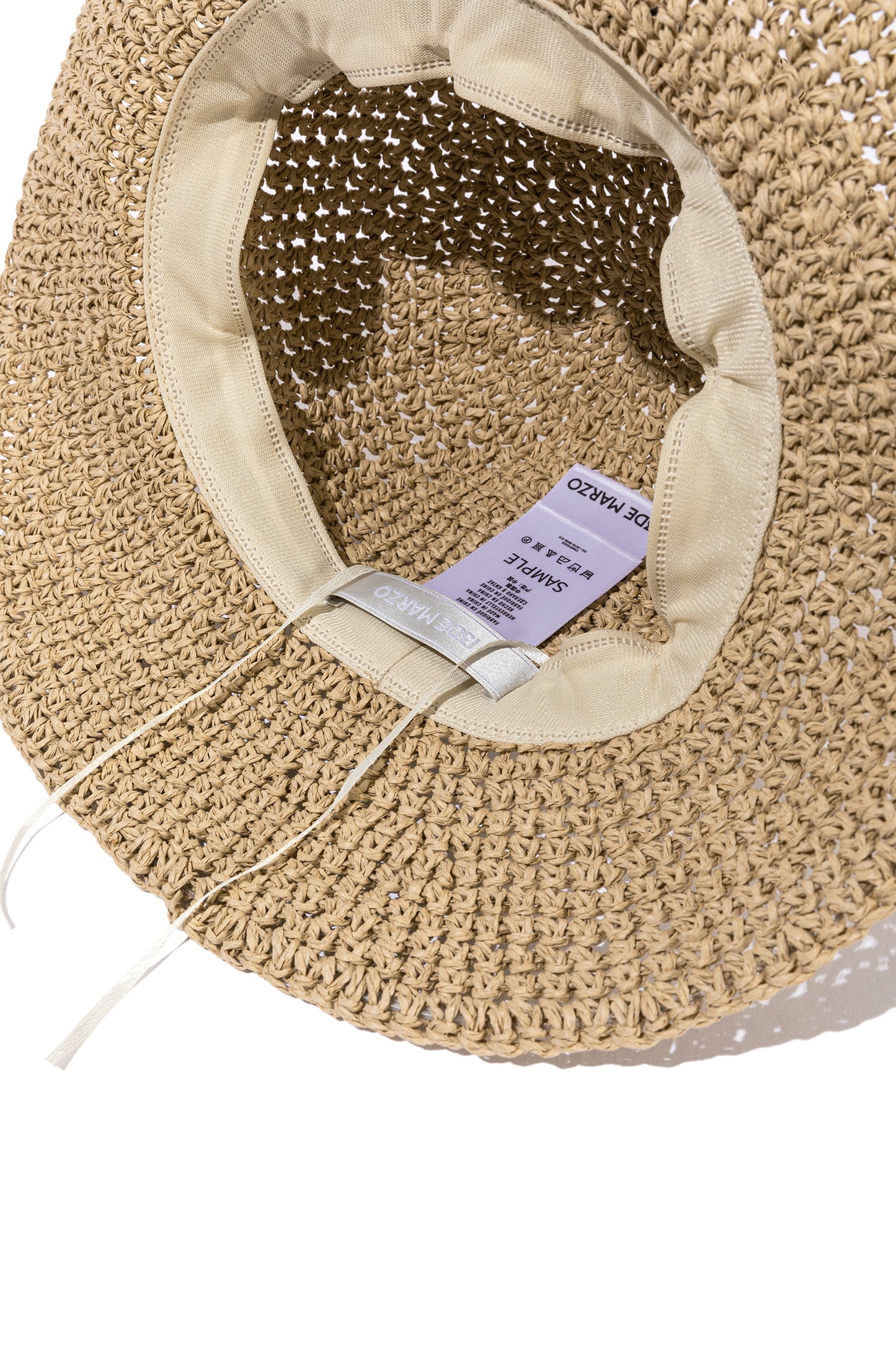 13DE MARZO Woven Straw Hat Khaki