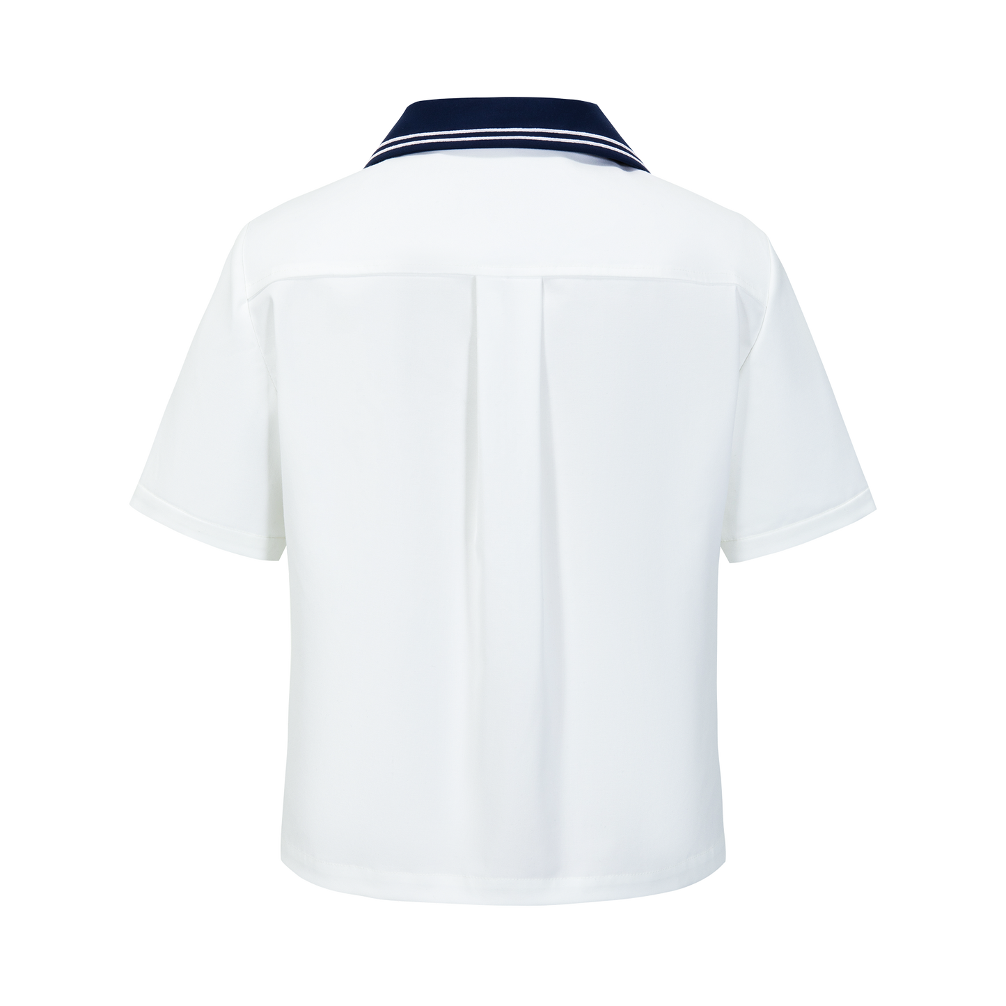 13DE MARZO Bear Sailor Collar Shirt White