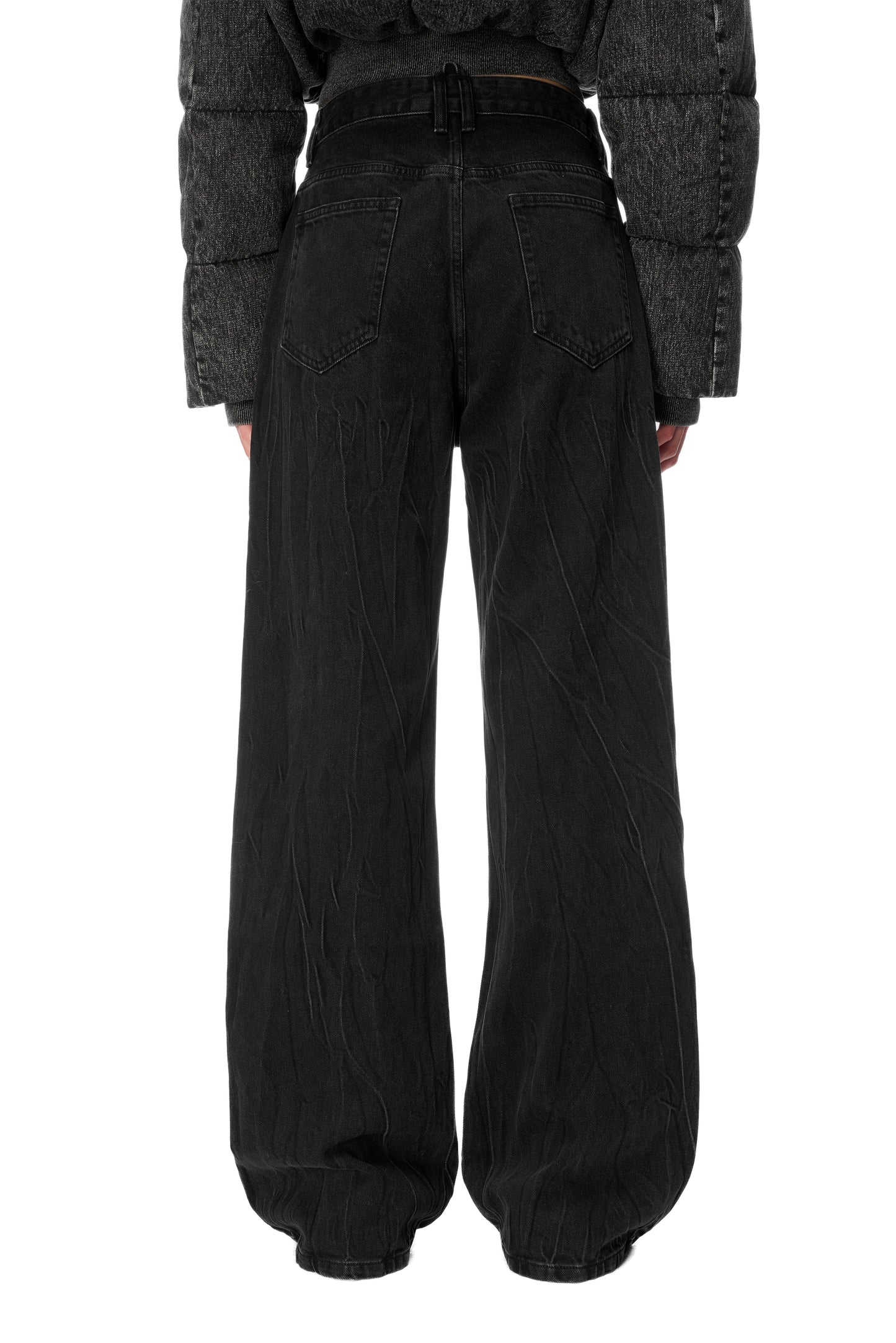 Ann Andelman Black Lightning Mid-Rise Loose Jeans