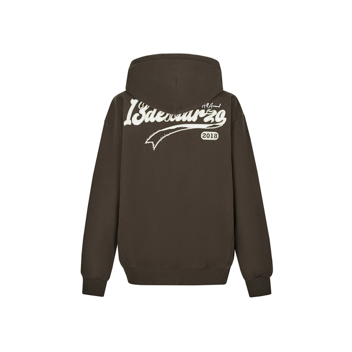 13DE MARZO Doozoo Bear Adjustable String Hoodie Brown