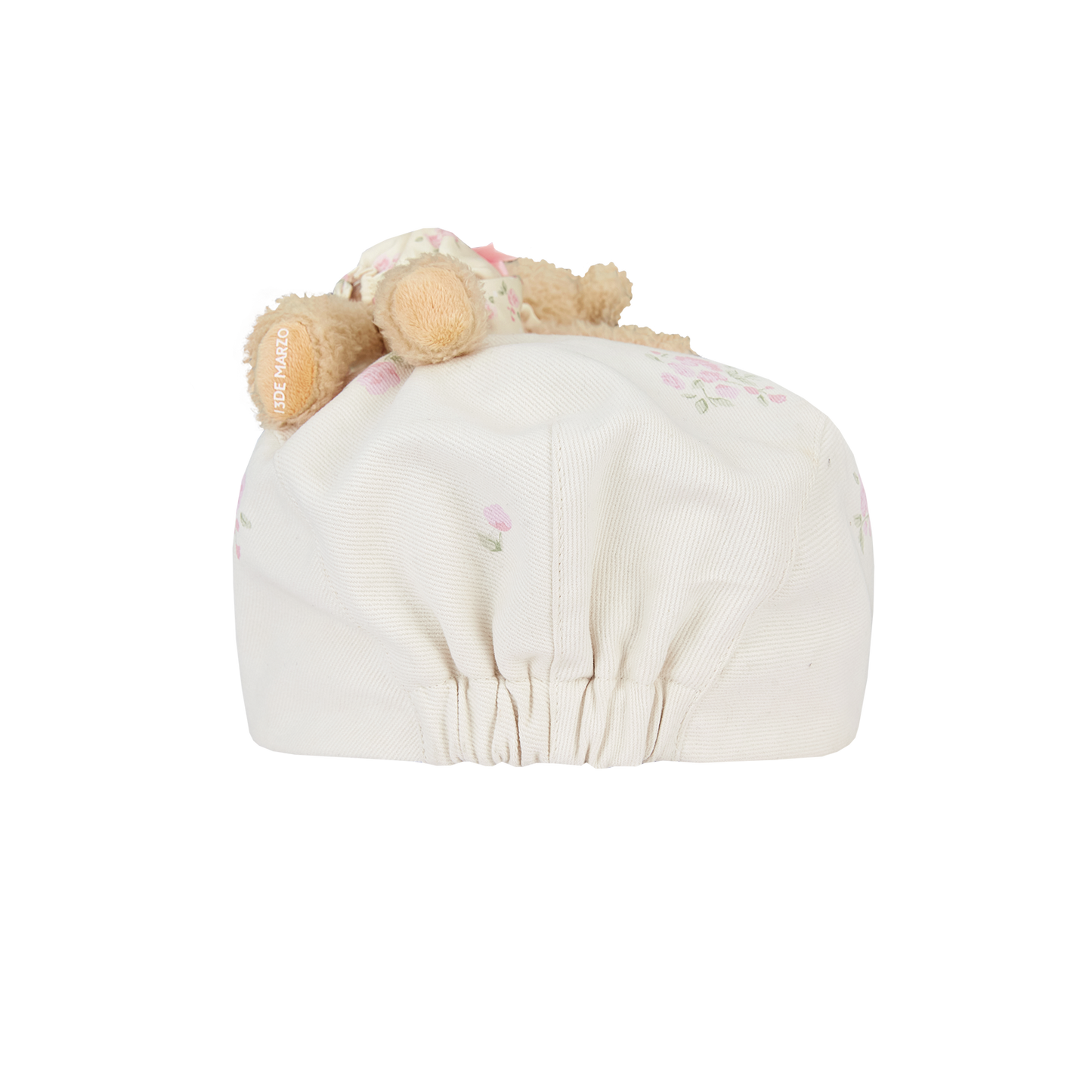 13DE MARZO Embroidered Ruffle Hat Beige