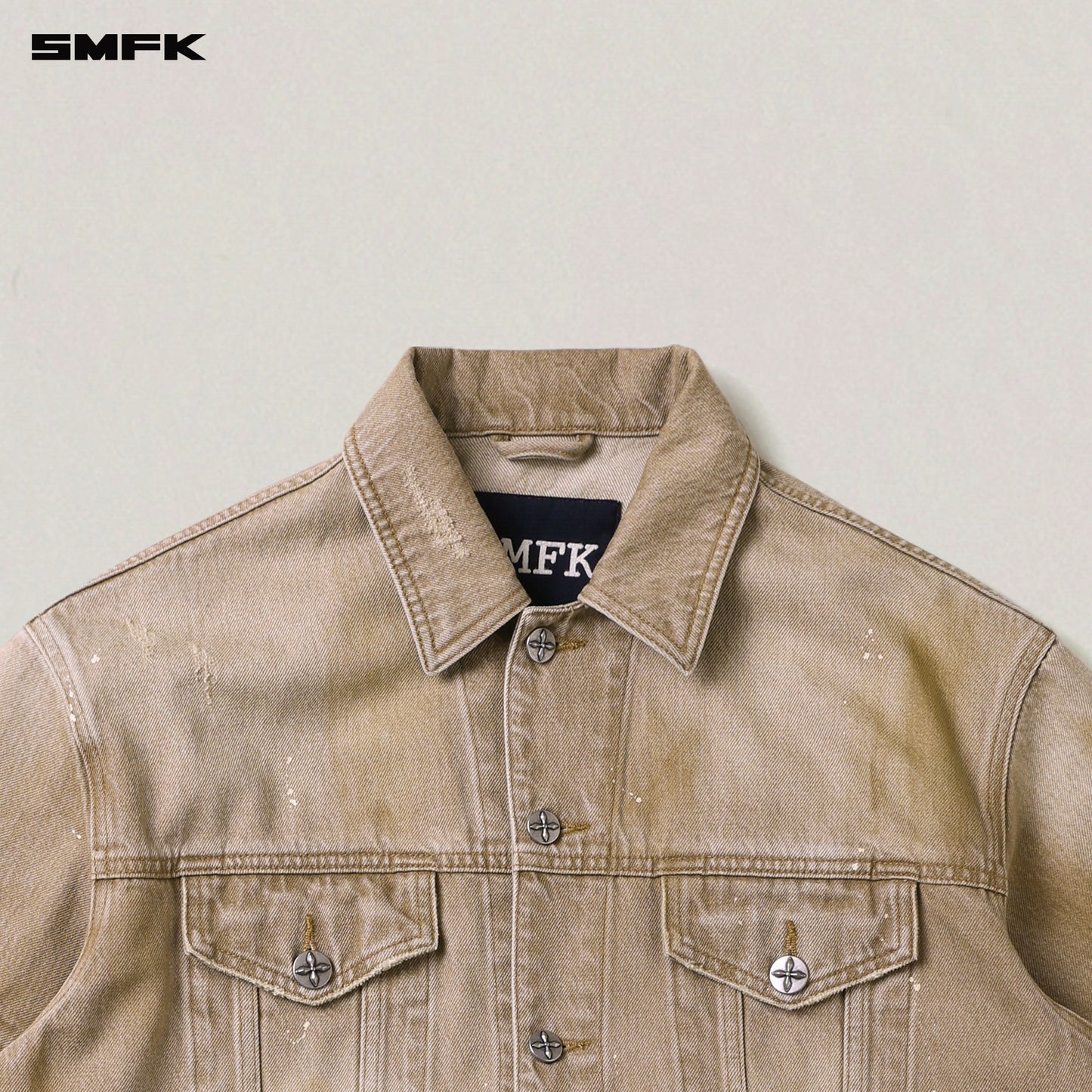 SMFK Rage Wild Huge Denim Jacket (Handcrafted) Wild Cowboy Brown