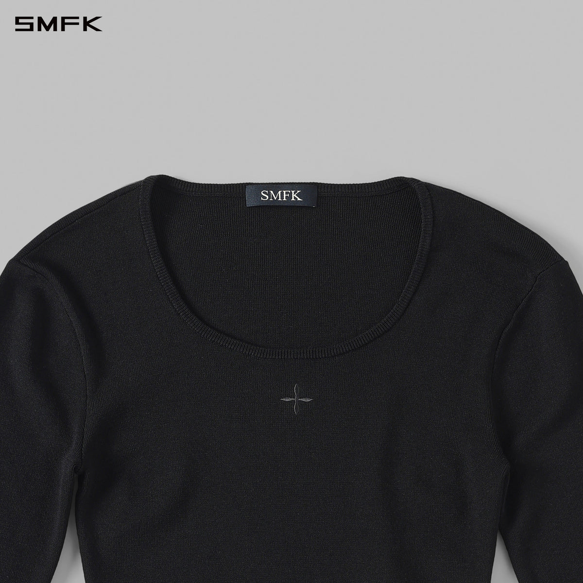 SMFK Myth Siren Evening Short Knit Pullover Tencel+Silk Wild Black
