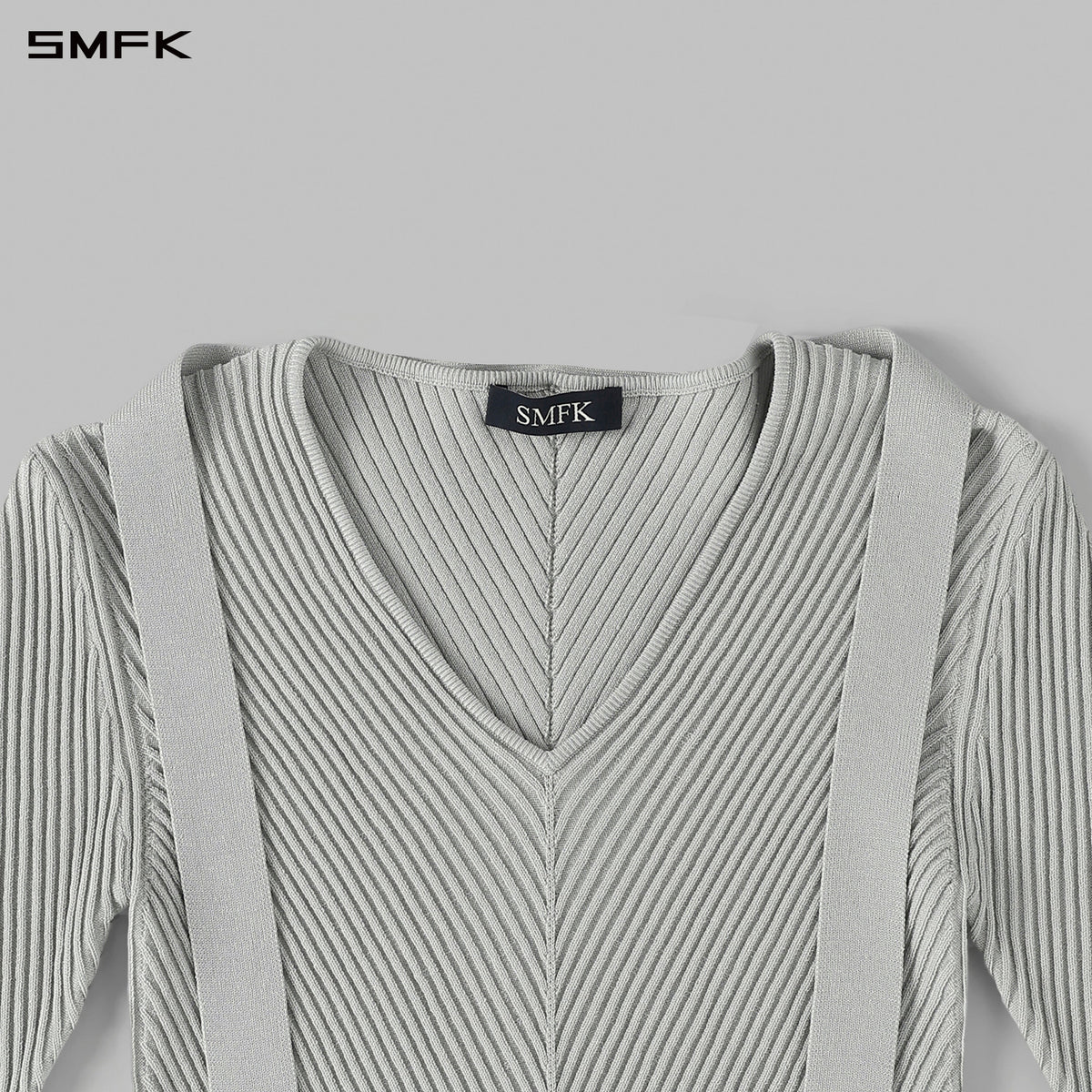 SMFK Myth Aeolus Evening Slim Knit Sweater Silk+Lenzing Tencel+Cotton Glacier Grey