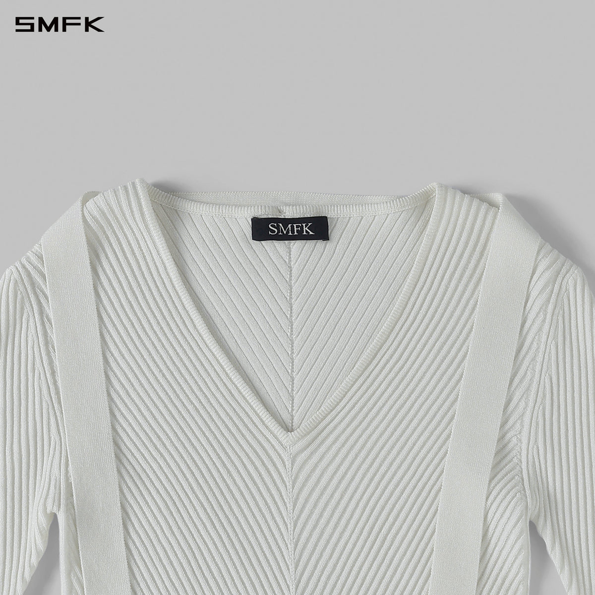 SMFK Myth Aeolus Evening Slim Knit Sweater Silk+Lenzing Tencel+Cotton Cloud White