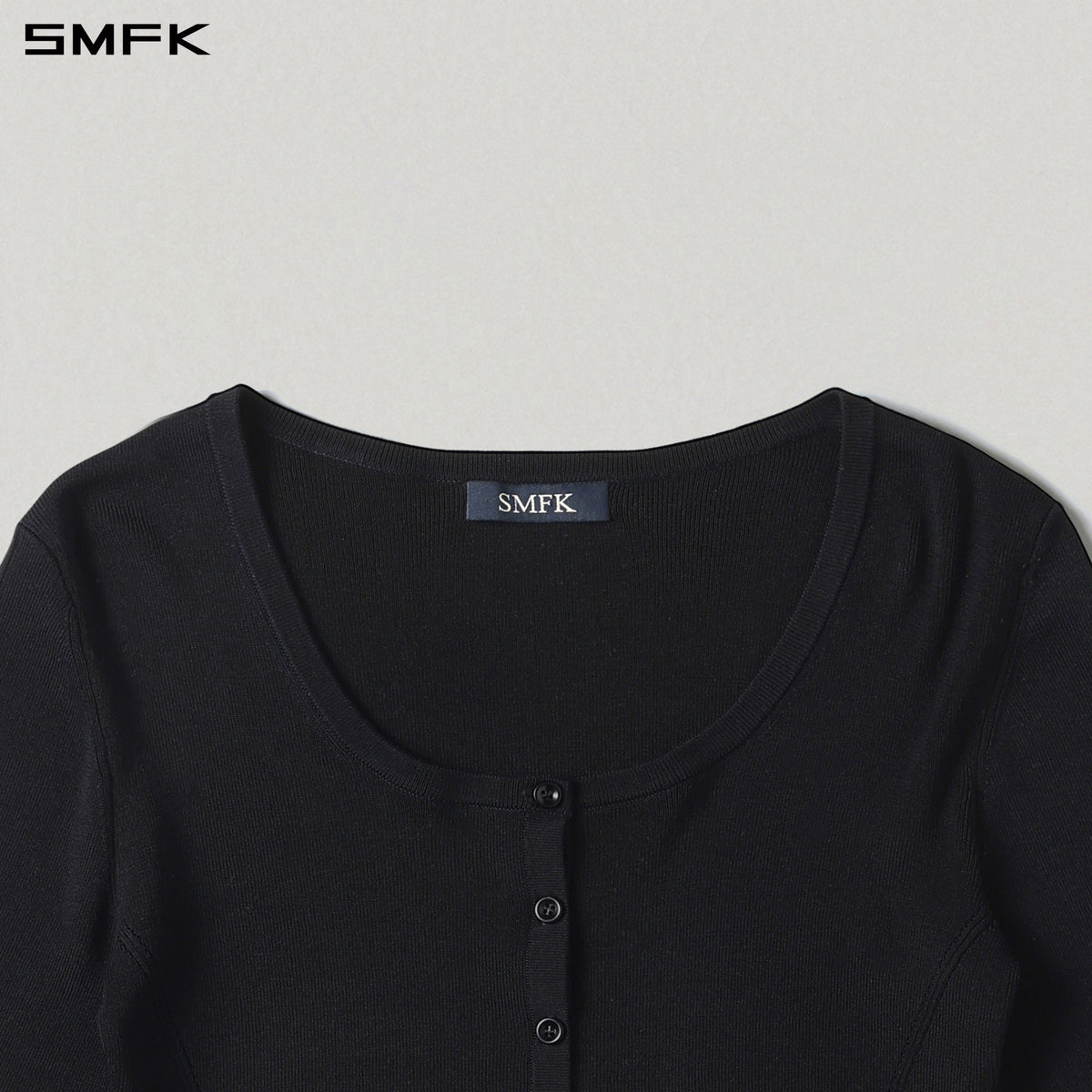 SMFK Myth Seer Slim Knit Cardigan Tencel+Silk Wild Black