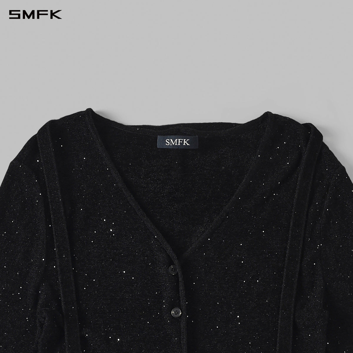 SMFK Myth Siren Galaxy Evening Knit Cardigan Starry Velvet Galaxy Black