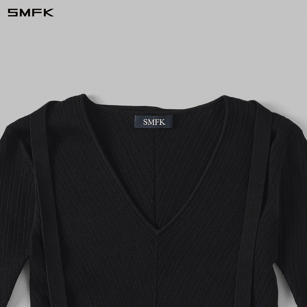 SMFK Myth Aeolus Symmetry Evening Knit Pullover Lenzing Tencel+Silk Wild Black