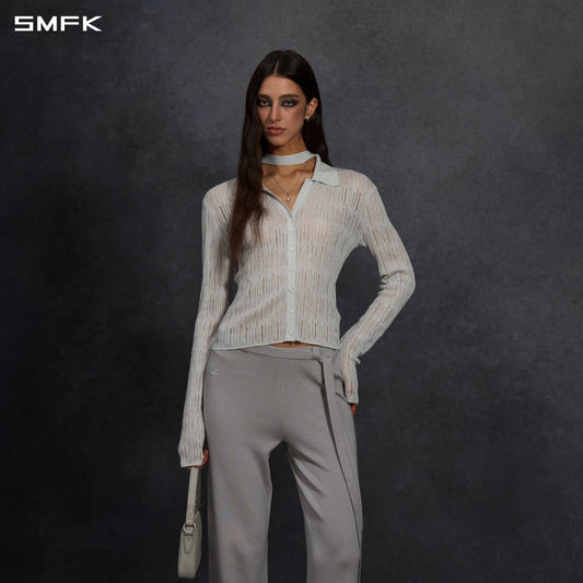 SMFK Myth Siren Aurora Evening Slim Knit Shirt Metallic Yarn Aurora Sliver