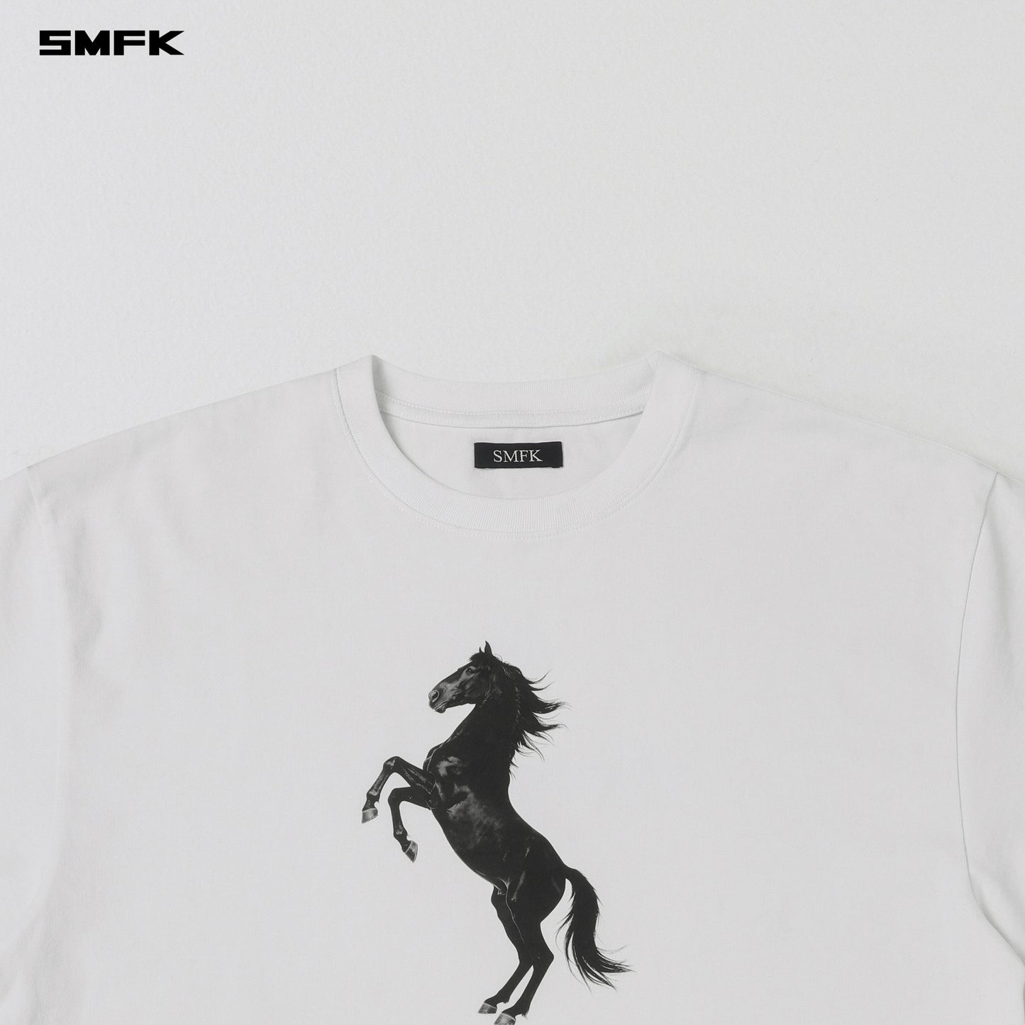 SMFK Vintage Loose Double-Side Tee Combed Cotton Cloud White