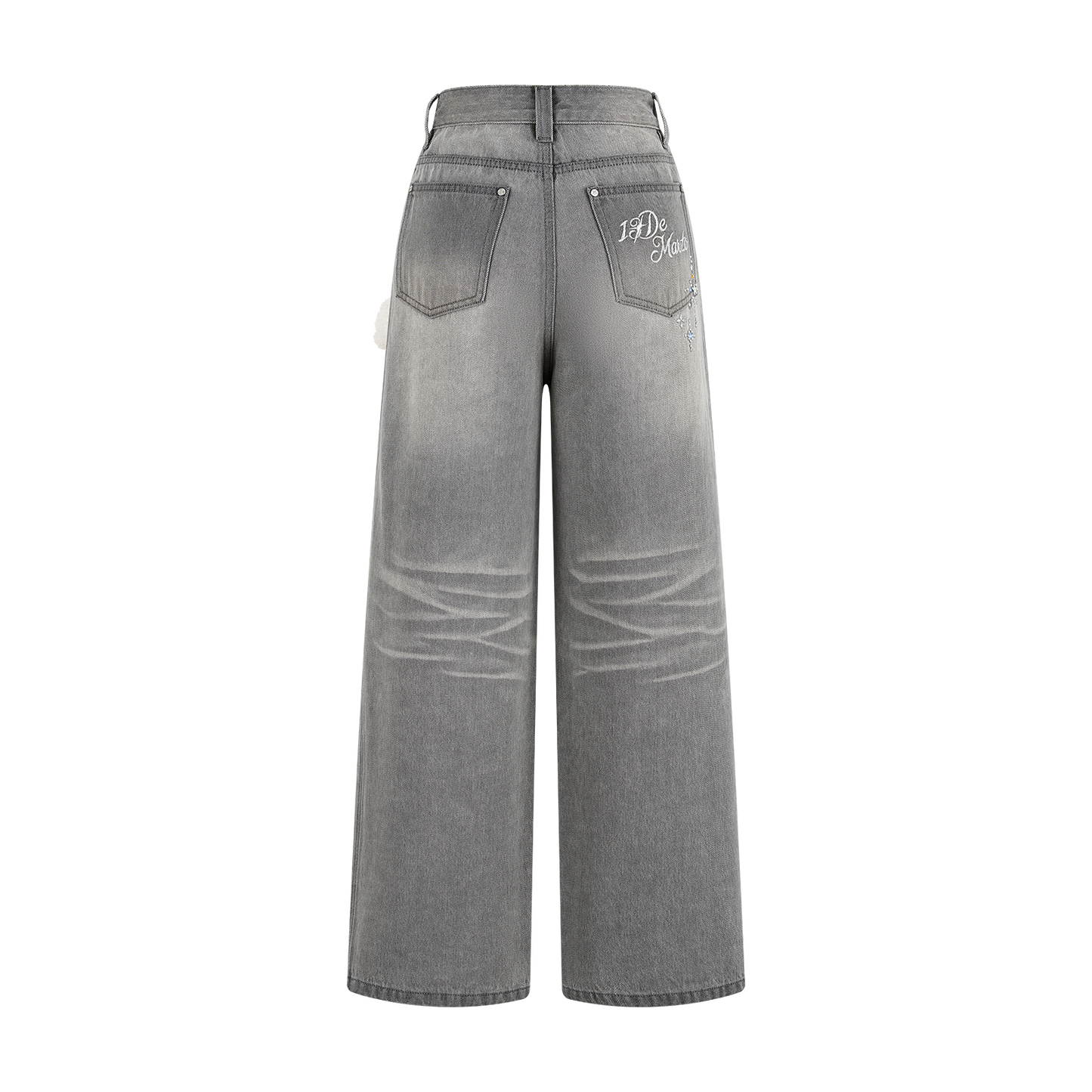 13DE MARZO Luminous Bear Star Jeans Grey