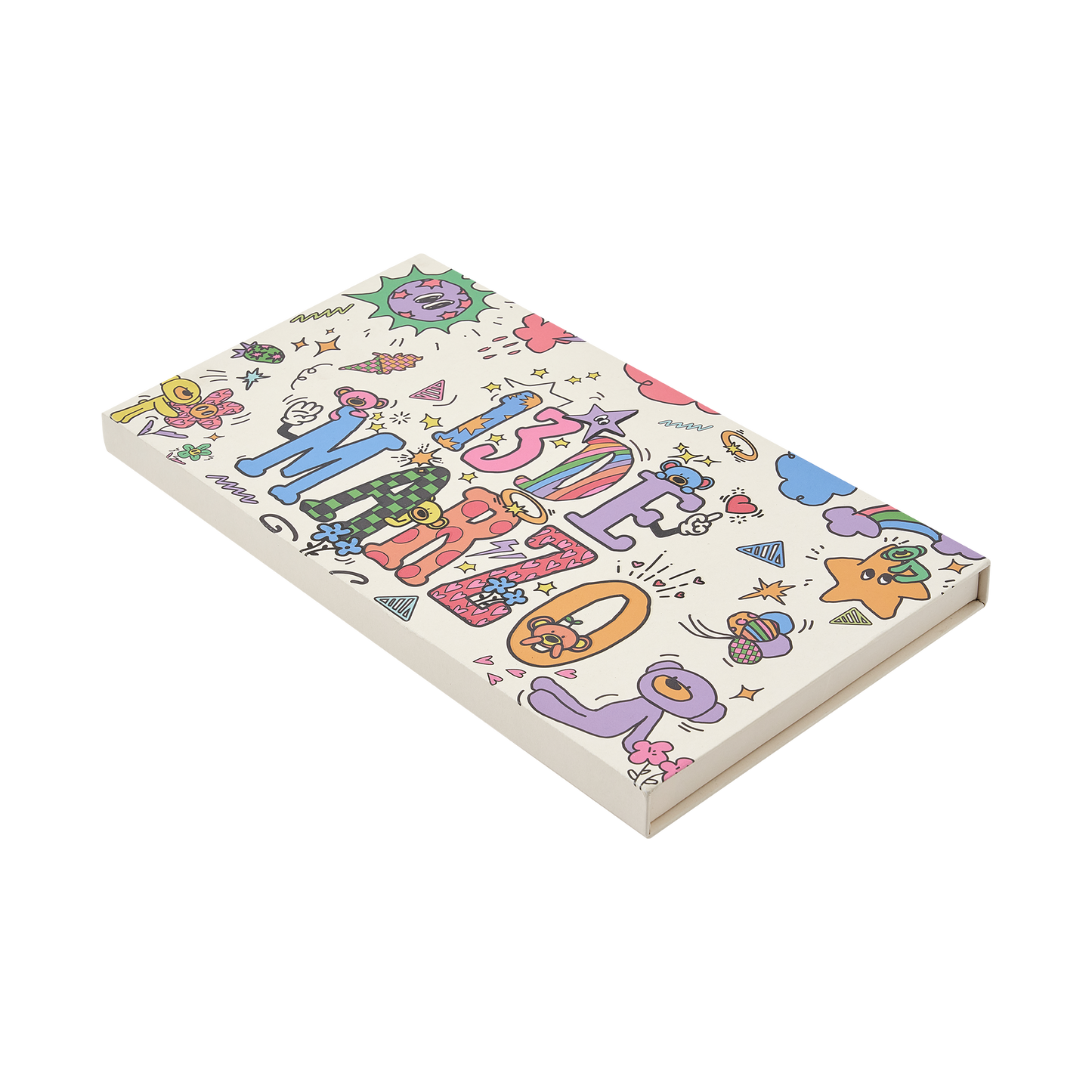 13DE MARZO DIY Colour-Fill Zipped Hoodie White