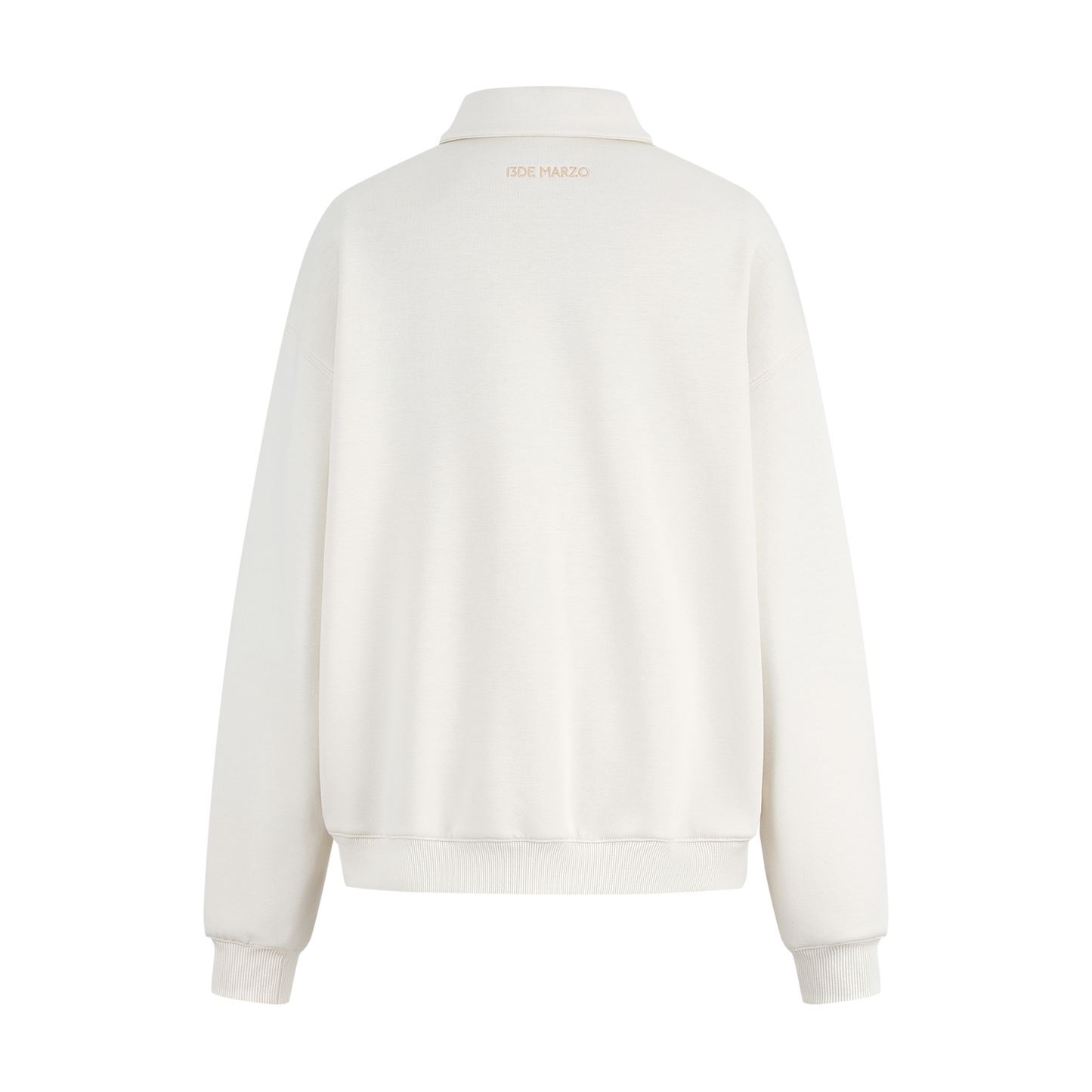 13DE MARZO Polo Long Sleeve Sweatshirt Beige