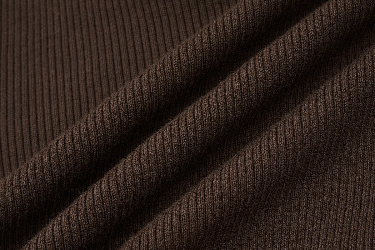 13DE MARZO Snow Bear Asymmetric Cuff Top Brown