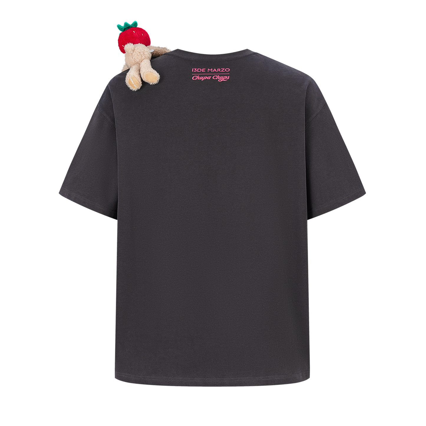 13DE MARZO Bear Graphic Lollipop Tee Dark Grey