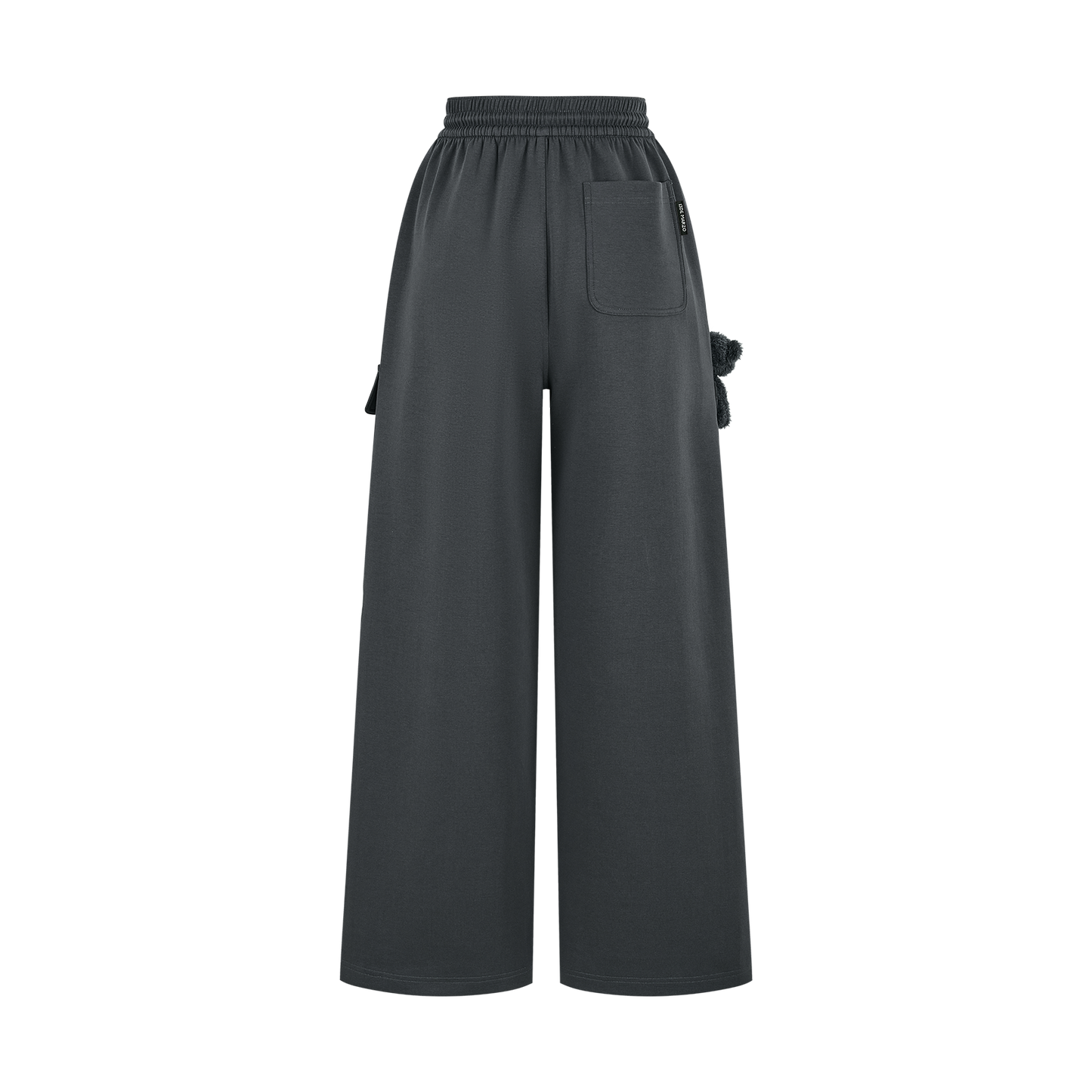 13DE MARZO Pocket Bear Wide-leg Sweatpants Dark Grey