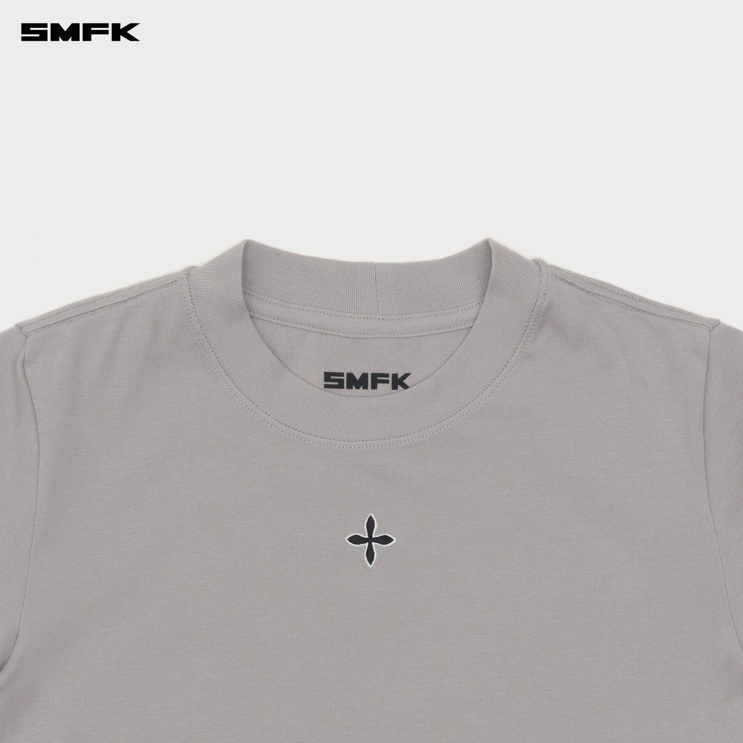 SMFK Compass Cross Badge Waist Tee Gray