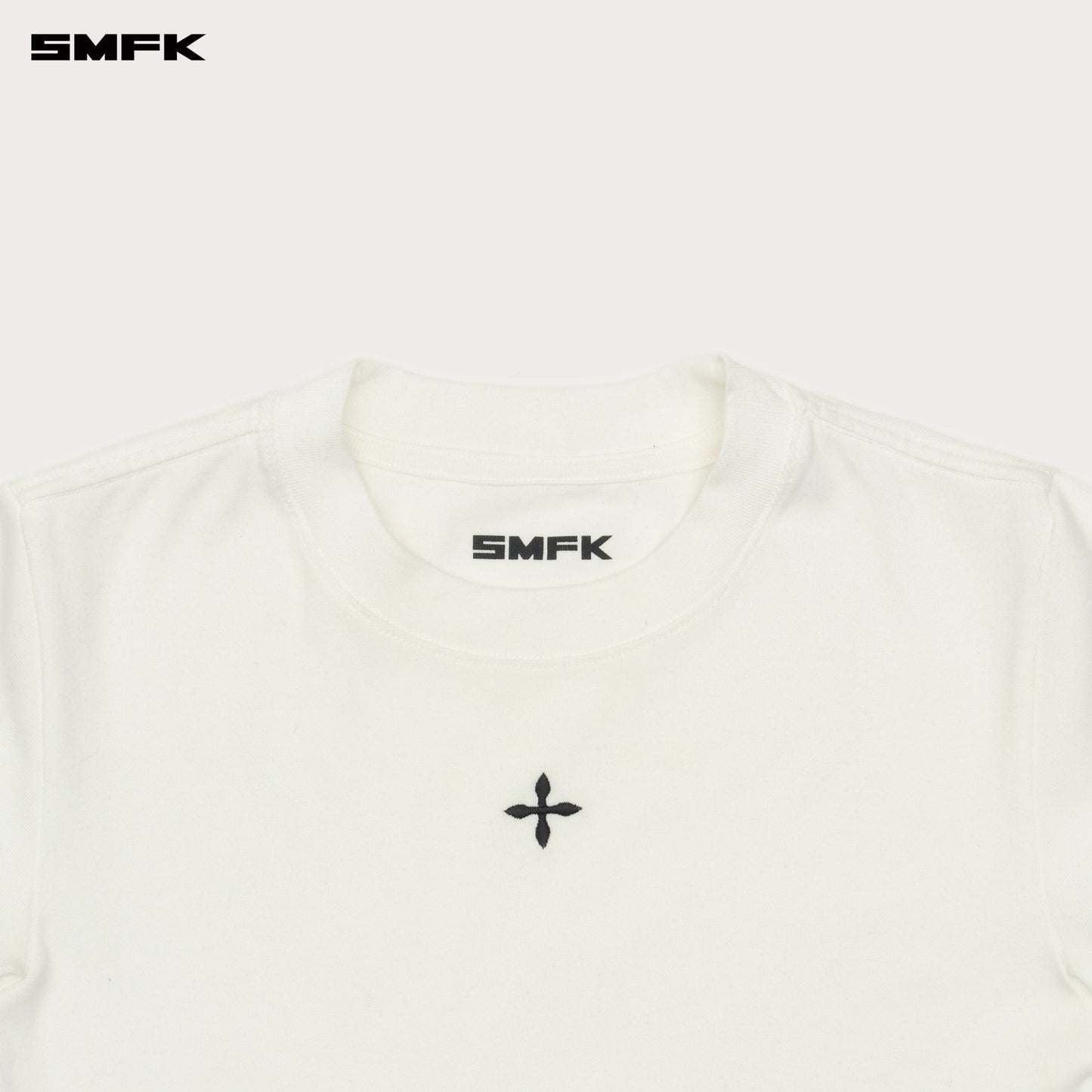 SMFK Compass Cross Badge Waist Tee White