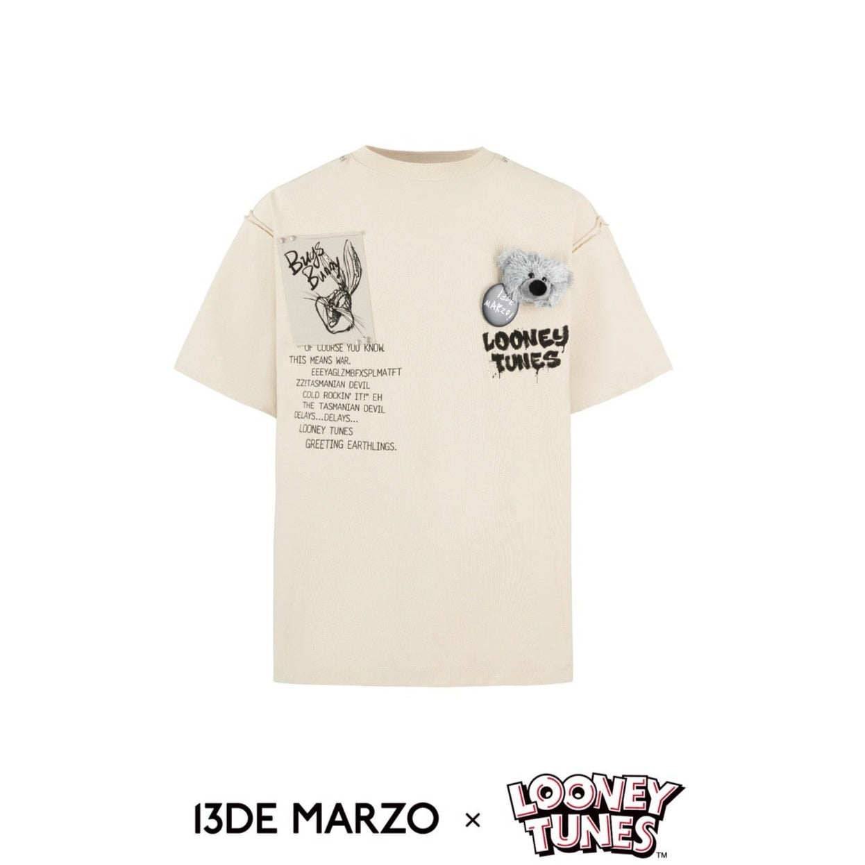 13DE MARZO x LOONEY TUNES Bugs Bunny Short Baseball Jacket Molten Lave –  Fixxshop