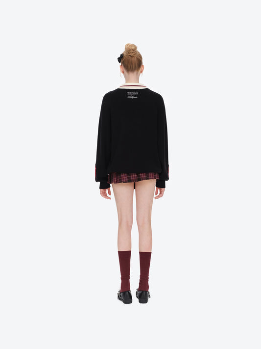 13DE MARZO Rolling Stones Weave Sweater Black