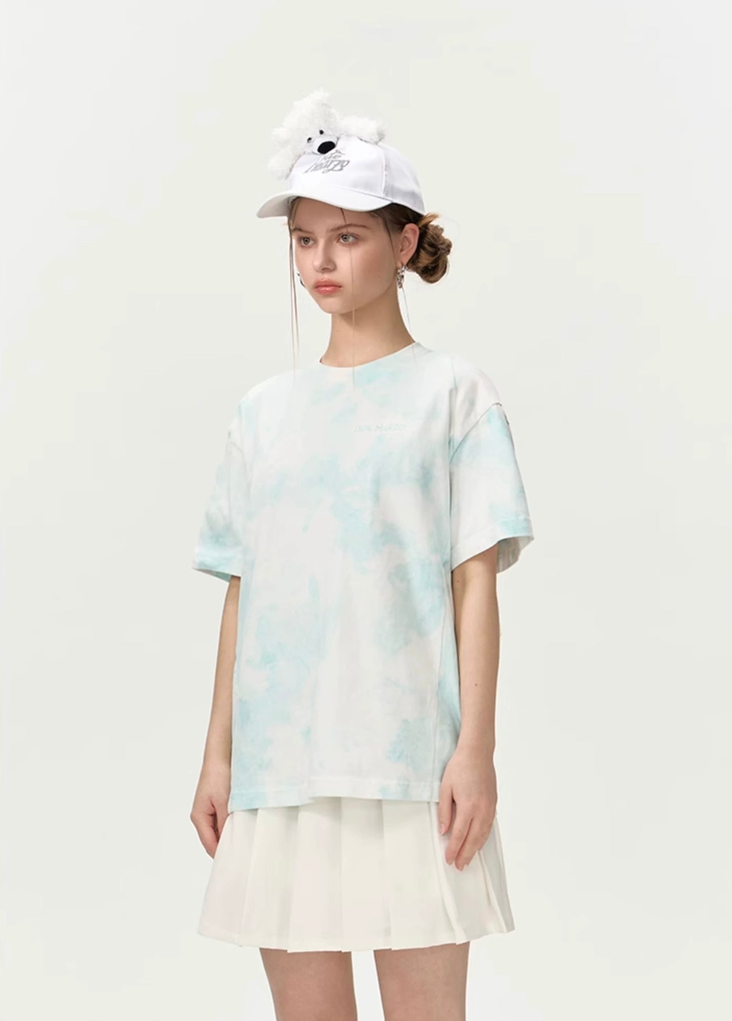 13DE MARZO Tiedye Gradient T-Shirt Light Green