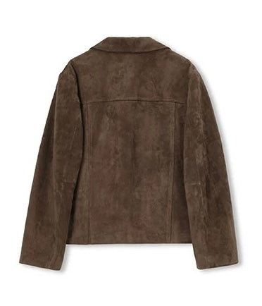 Concise-White Stand Collar Wool Short Coat