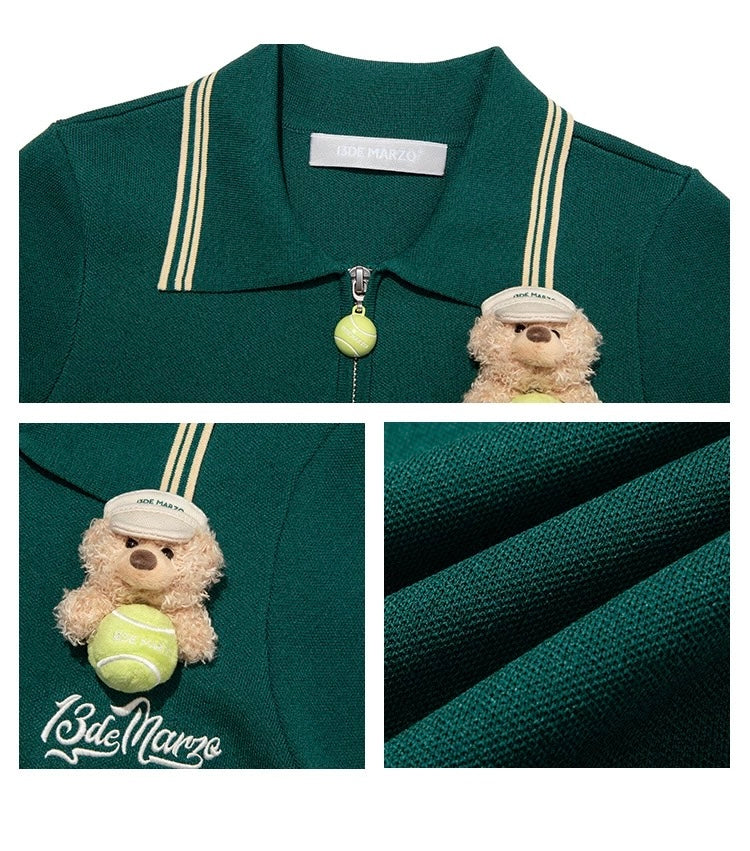 13DE MARZO Marzo Tennis Dress Green