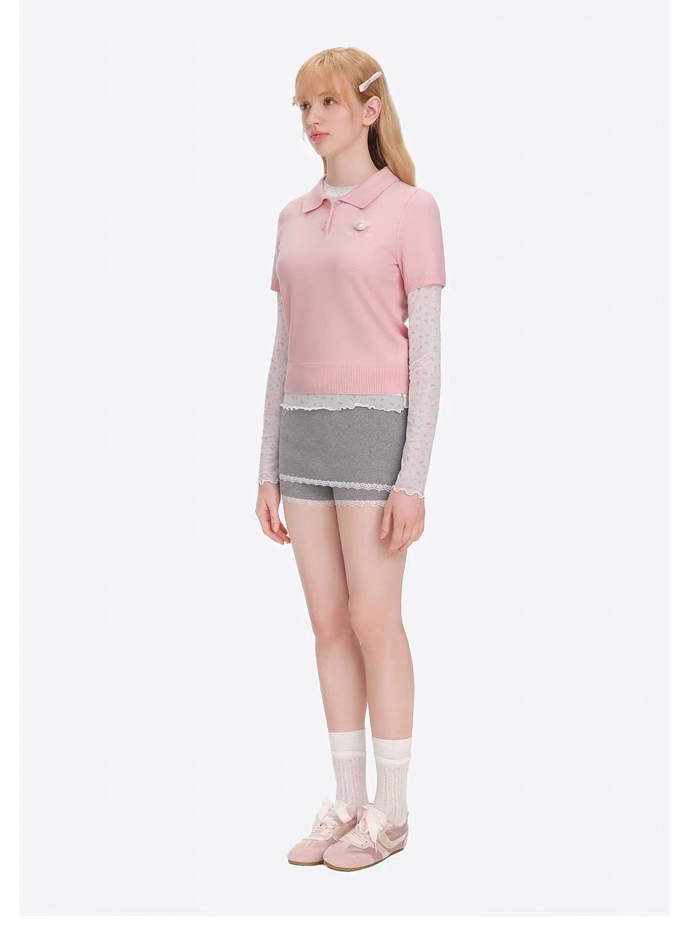 13DE MARZO Doozoo Polo Tee Pink