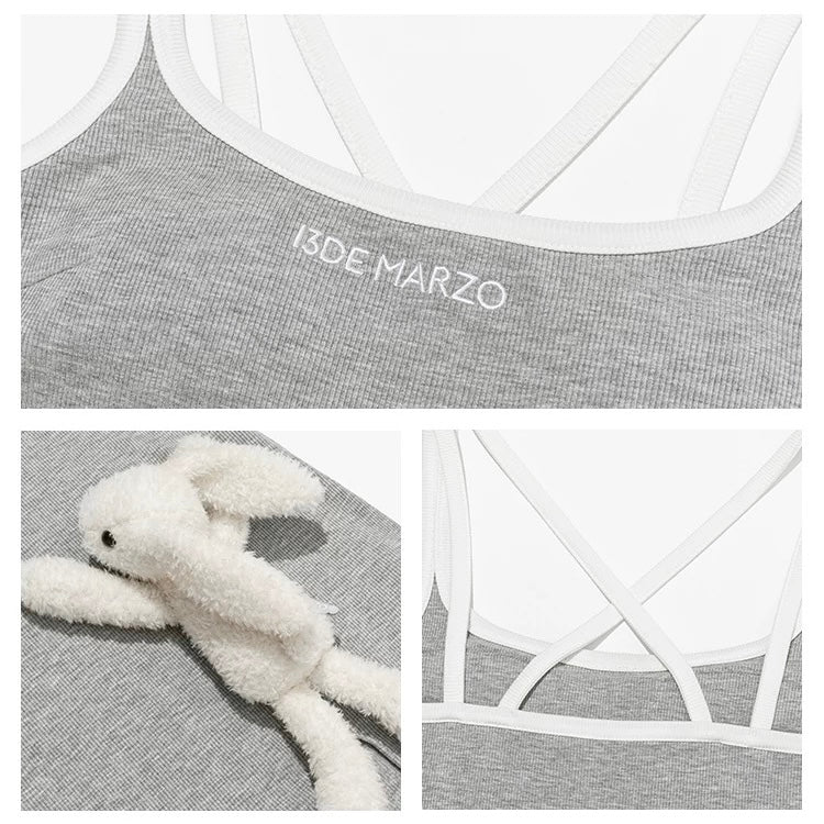 13DE MARZO Strapless Bodycon Dress Grey