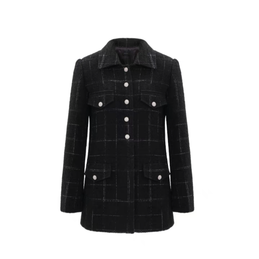 Women Concise Single Breasted Wool Coat