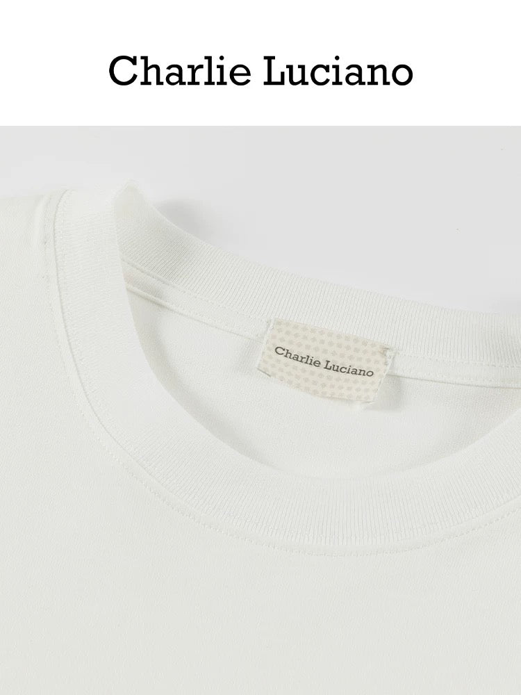 Charlie Luciano Pinocchio Crayon Print Tee White