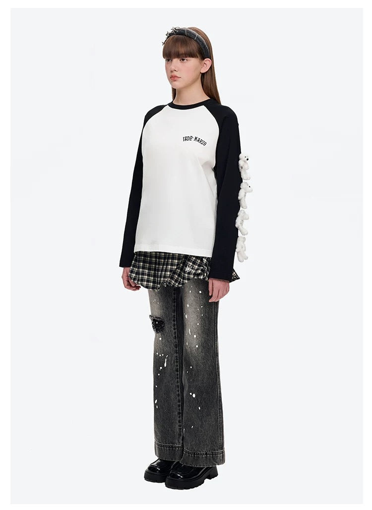 13DE MARZO Doozoo Raglan Sleeve White