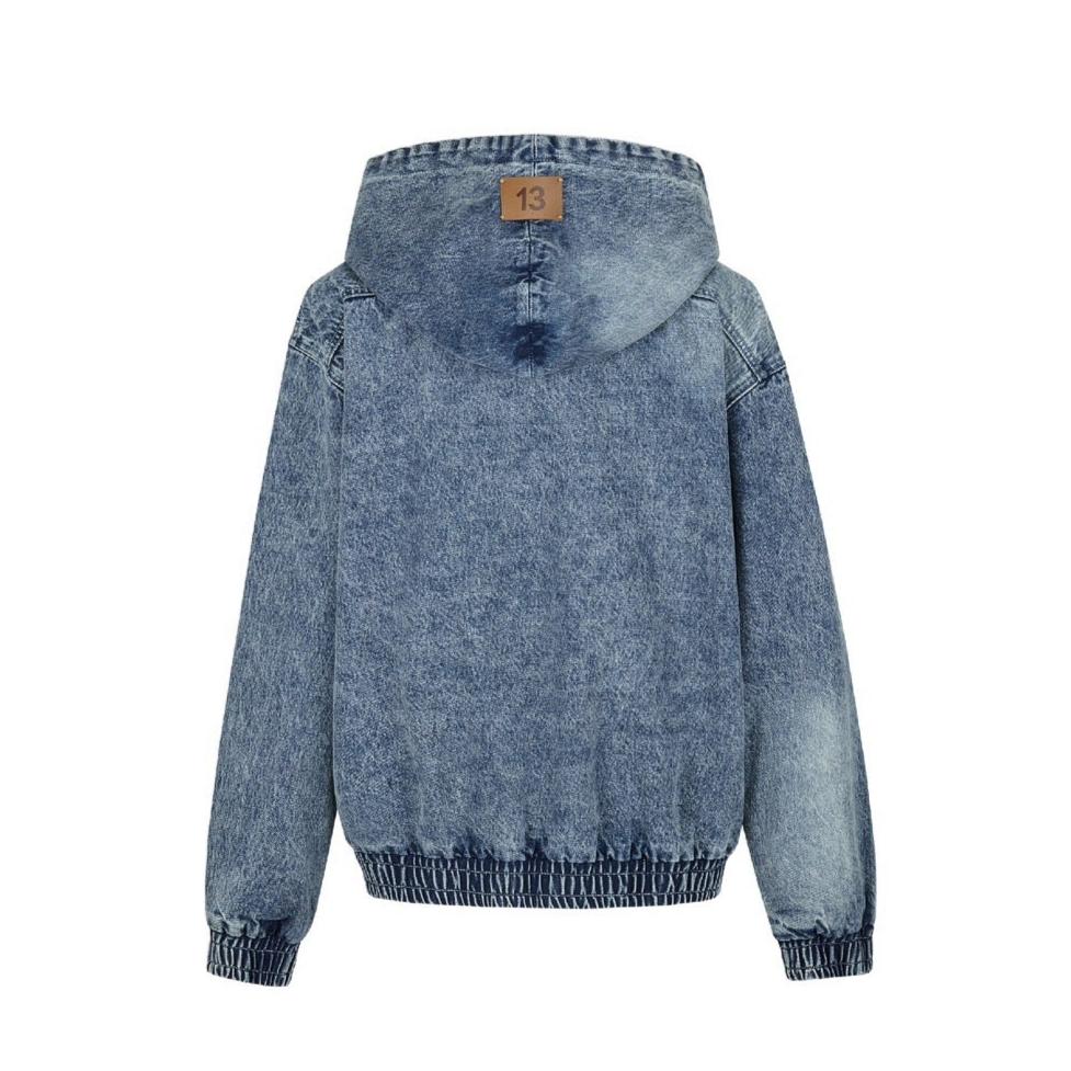 13DE MARZO X Lay's Flavor Bear Denim Hoodie Blue