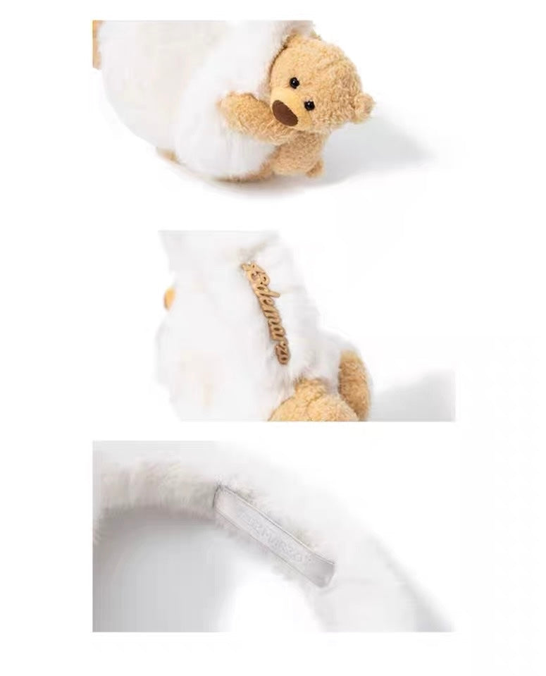 13DE MARZO Doozoo Furry Earmuff Cannoli Cream
