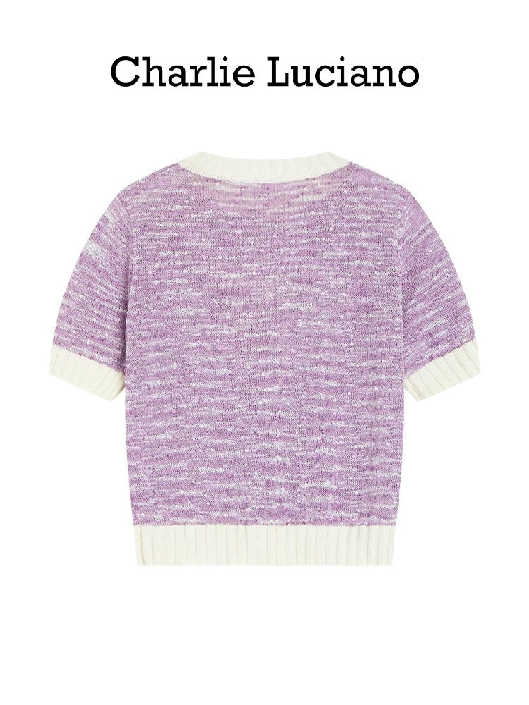 Charlie Luciano Chinese Valentine's Day Heart Symbol Knitted Tee