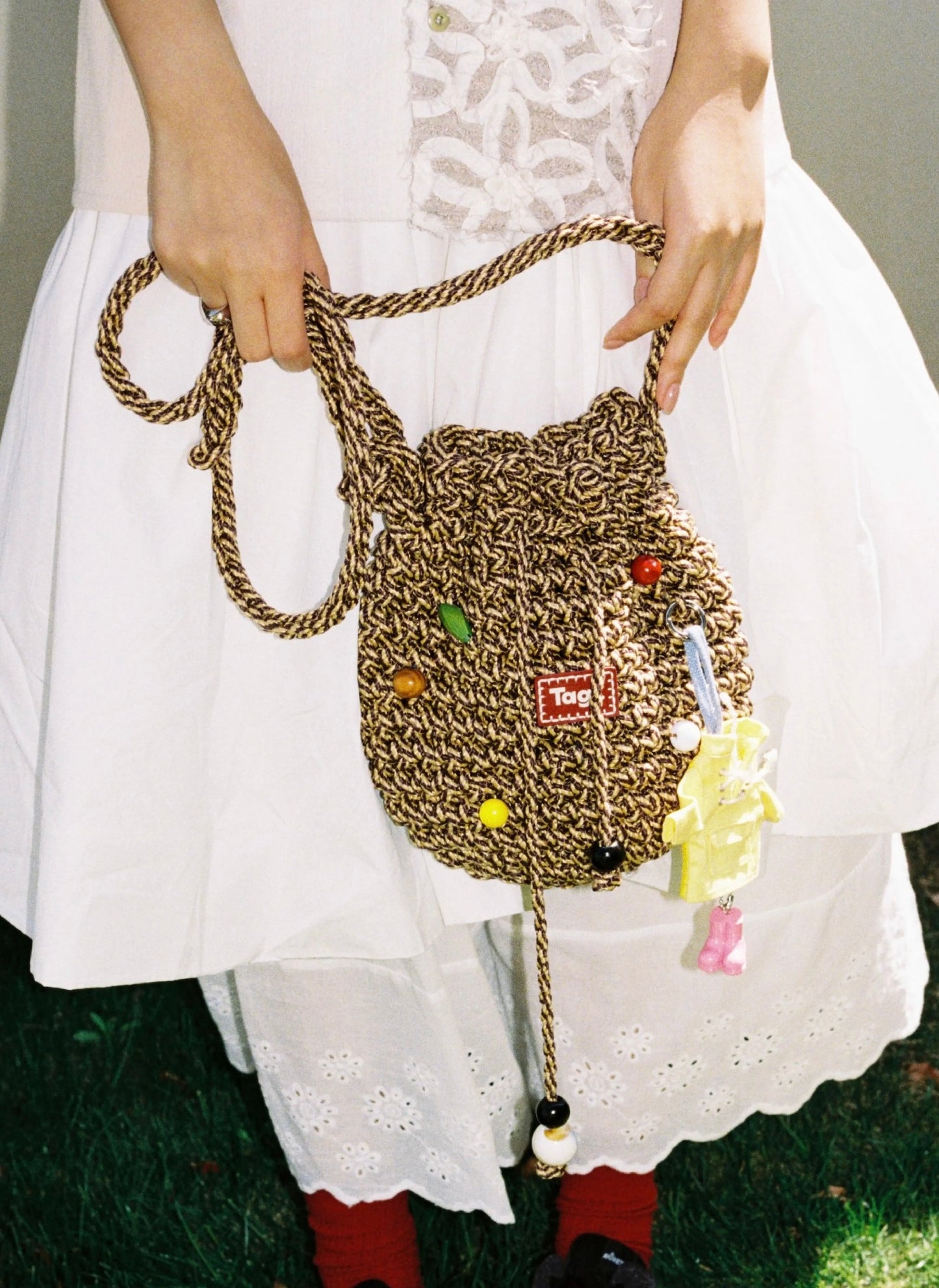 Tagi. Clever Fruit Woven Bucket Bag