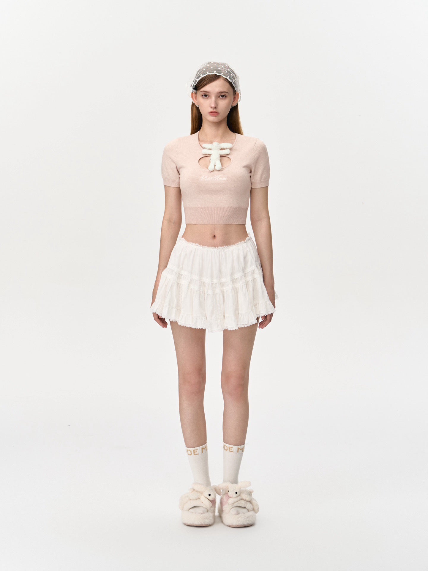 13DE MARZO Doozoo Glowing Fuzzy Slipper White