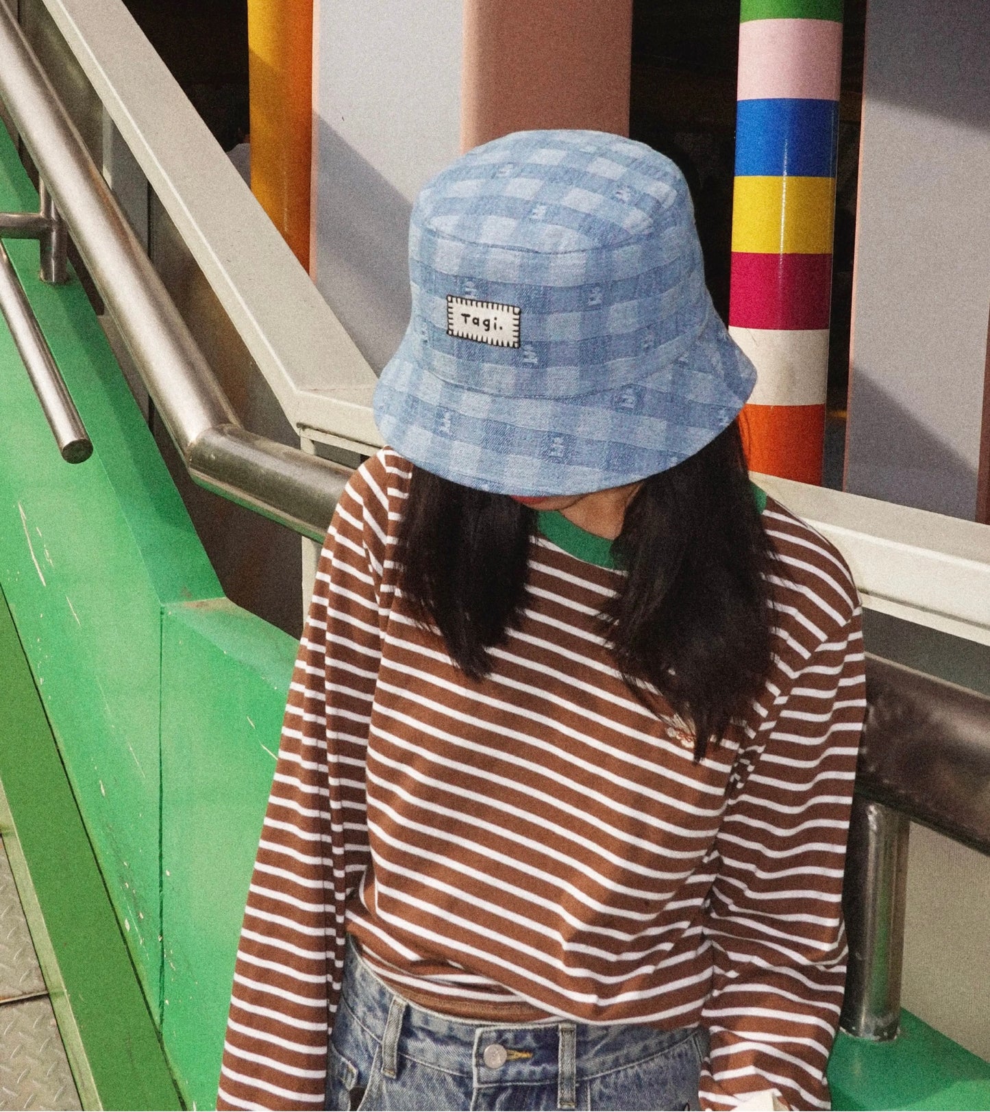 Tagi Haha Pet Bucket Hat Imaginary Check