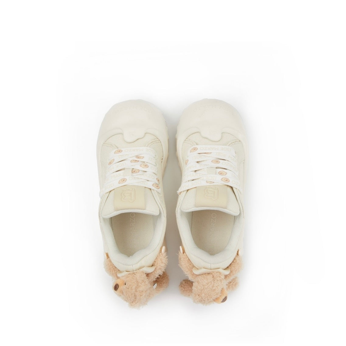 13DE MARZO Bear Melt Canvas Sneakers Beige