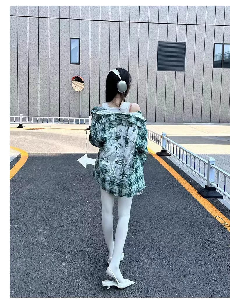 Charlie Luciano Pinocchio Print Shirt Green